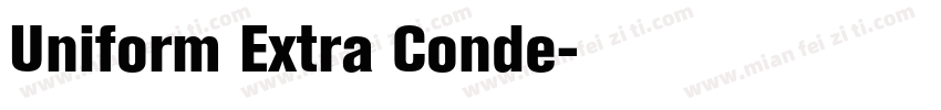 Uniform Extra Conde字体转换